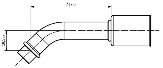 Raccordo PER Tubo 1/2 45° VALVOLA ESPANSIONE