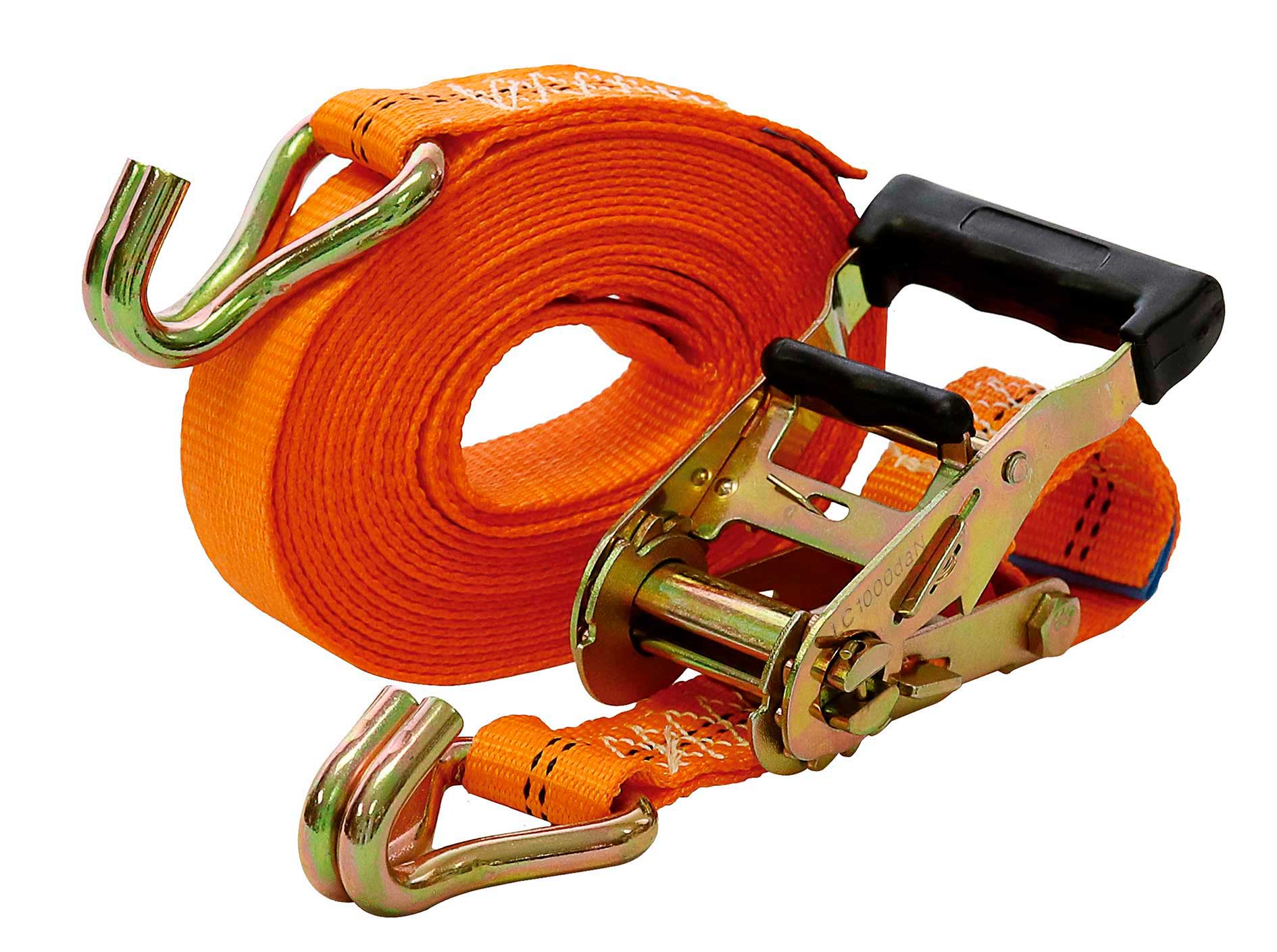 MURTRA 206035/56-08 Anchorage system width 35mm length 8m with hook clasp load capacity 1000daN orange strap