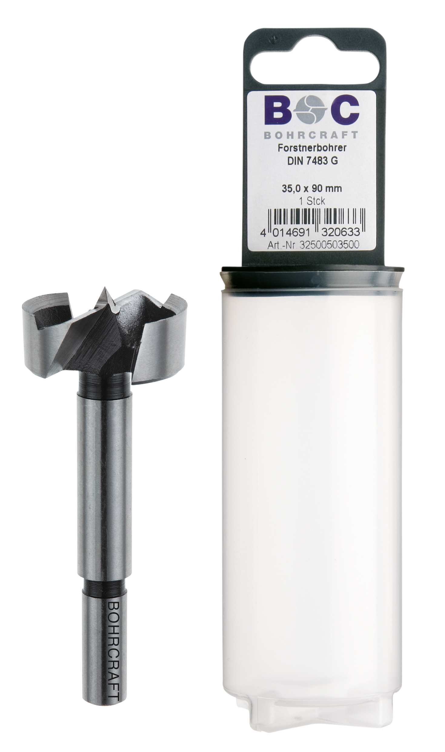 BOHRCRAFT 32500503800 Forstner wood bit DIN 7483 G, ø 38.0 mm L=90 mm