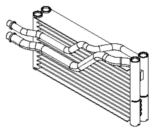 Cat 305/305.5 E2 Evaporator - L x W x H Exchange (W x H x D): 247 x 126.5 x 41.5