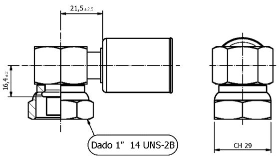 Raccordo PER Tubo 1/2 ROTALOCK 90° BLOCCHETTO