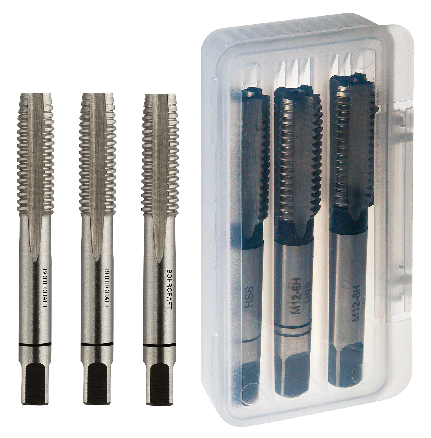 BOHRCRAFT 41001100110 HSS-G Hand Tap Set DIN 352, ground, threading M1.1 - 3 pcs
