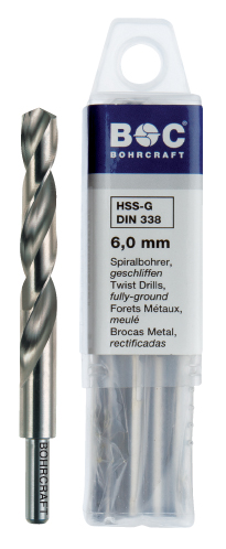 BOHRCRAFT 11100101650 Cylindrical twist drill HSS-G DIN 338 ground, reduced shank, Split Point ø 16.5 mm pack of 1 pc