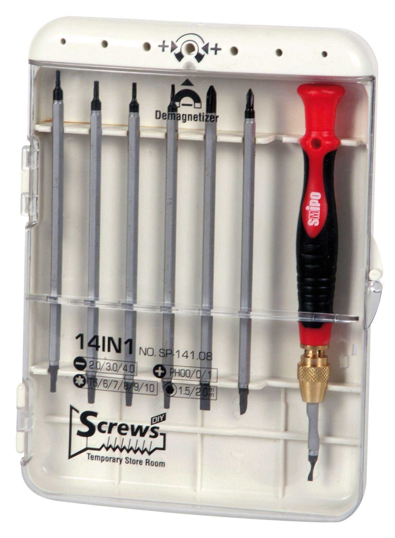KRAVM S14108 Set of 14 blades and 1 locking screwdriver