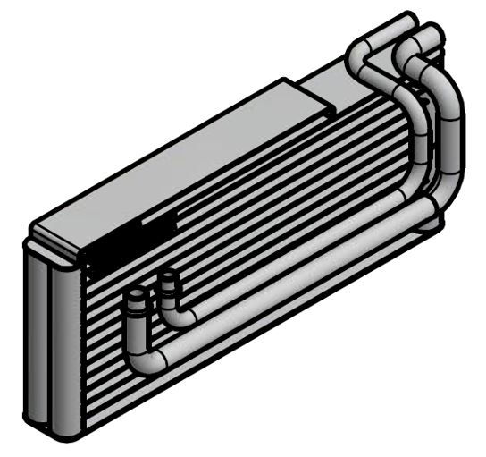 Evaporator - W x H x D Exchange (W x H x D): 350 x 136.4 x 44