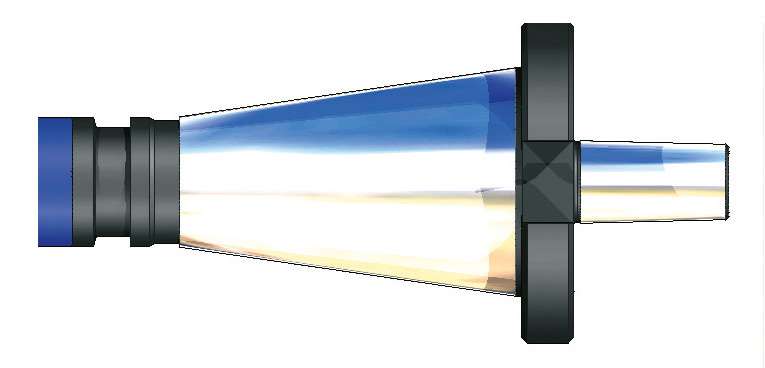 PRT METALLO 00040B16 Adapter for cylindrical shank drill chucks DIN 2080 ISO40 H18 B16