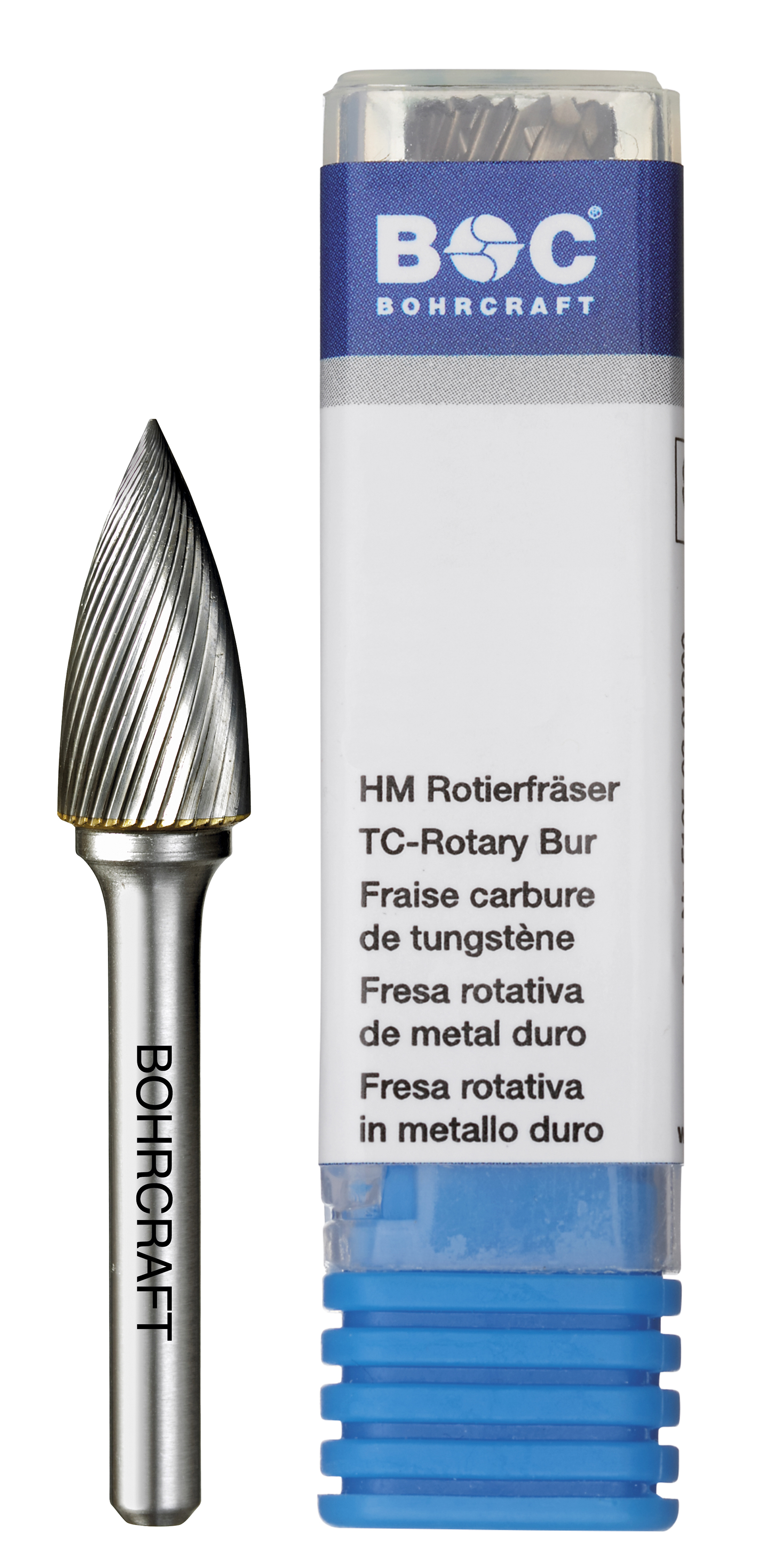 BOHRCRAFT 51340300600 Ball nose rotary cutter in MD, shape G, DIN 8033 Z5, shank 6 mm ø 6 mm