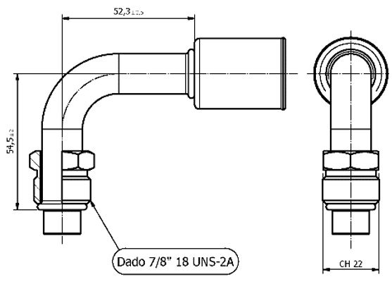 Raccordo PER Tubo 1/2 MASCHIO 90°