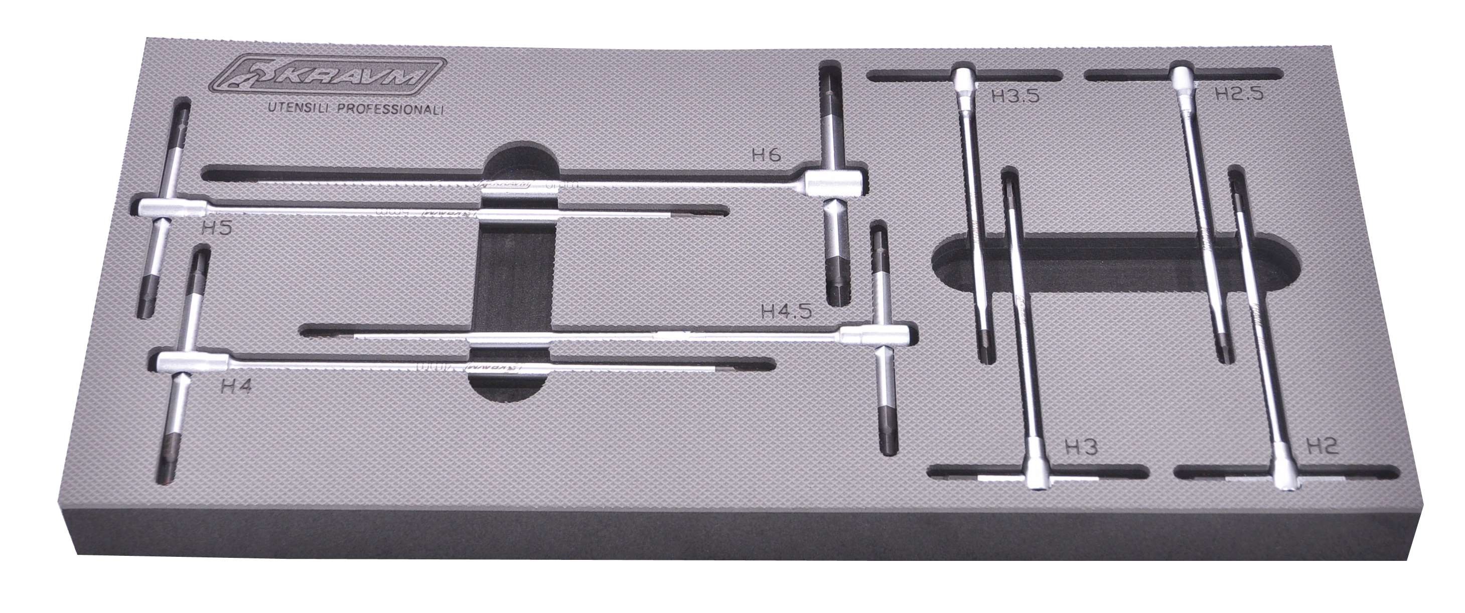 KRAVM E01000 Set of 8 hex "T" keys 2-6 mm - heat shrinkable