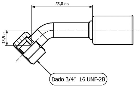 Raccordo FEMMINA 45° PER Tubo 13/32