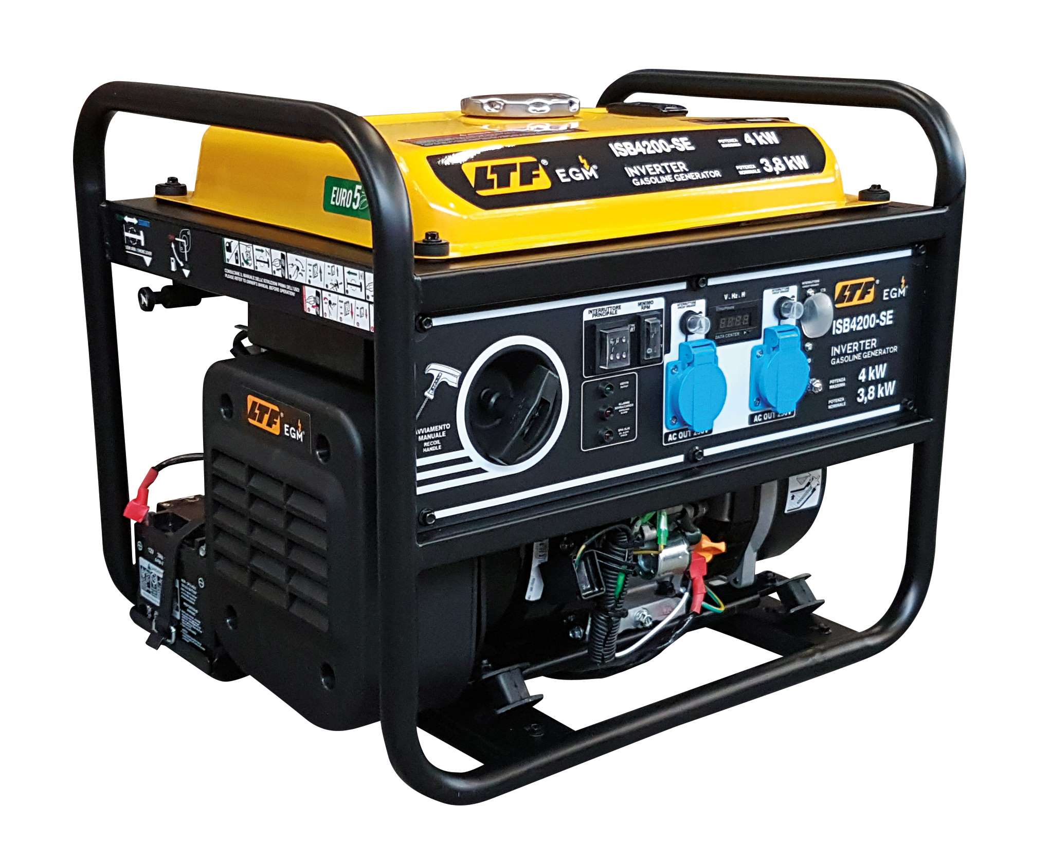 3.8 kW portable petrol inverter generator, single-phase, electric start EGM ISB4200-SE