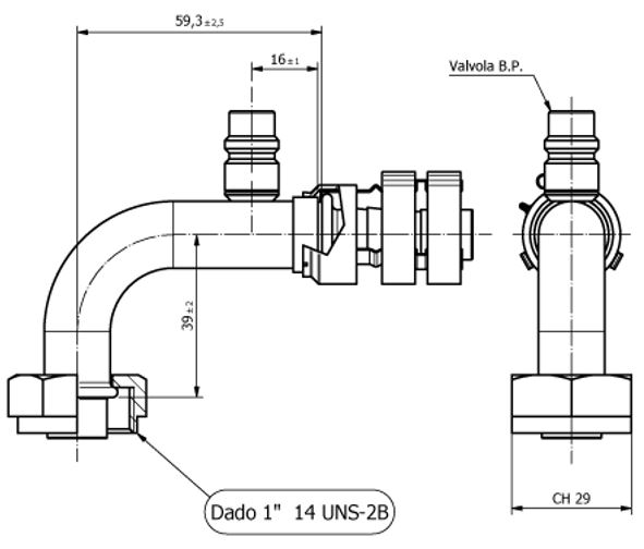 Fitting FRIGOFLEX CLAMP 90° ROTALOCK V.B.P. G10