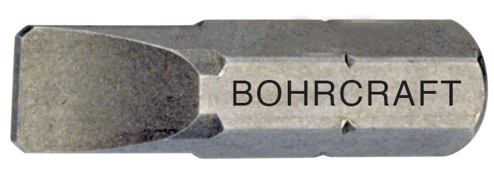 BOHRCRAFT 61001505525 Slotted screw inserts 1/4 5.5x0.8 mm L=25 mm, pack of 100 pcs