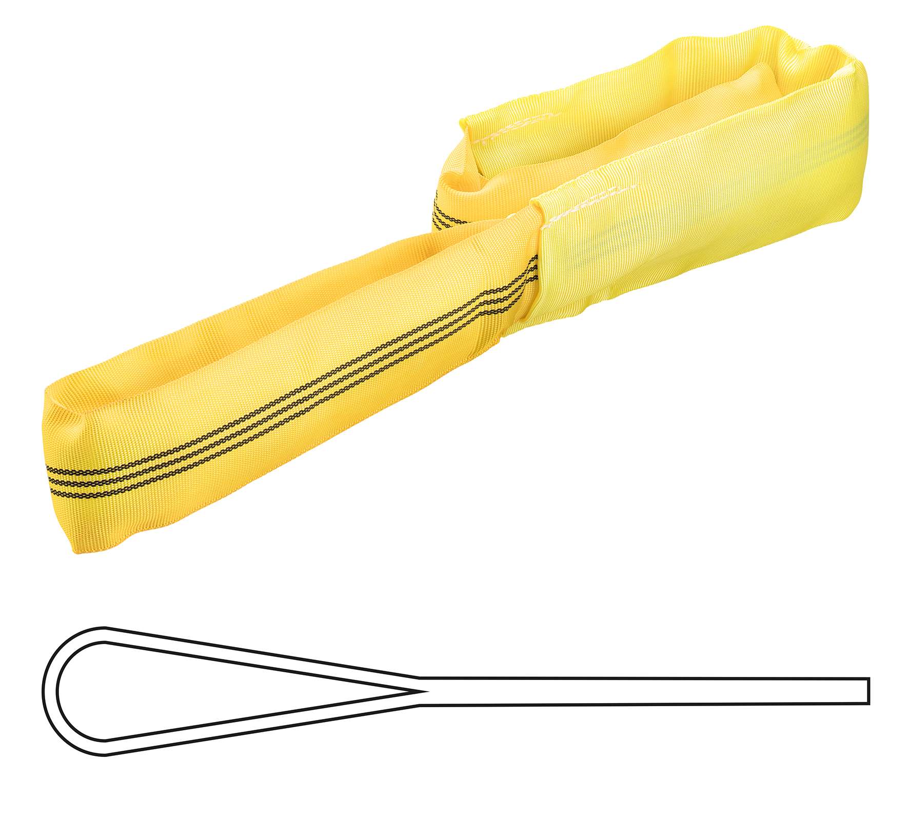 MURTRA ZA3000523520 Tubular braces with rings, width 52mm, length 2m, diameter 35mm