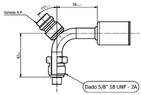 Pipe fitting MALE 90° HIGH PRESSURE VALVE