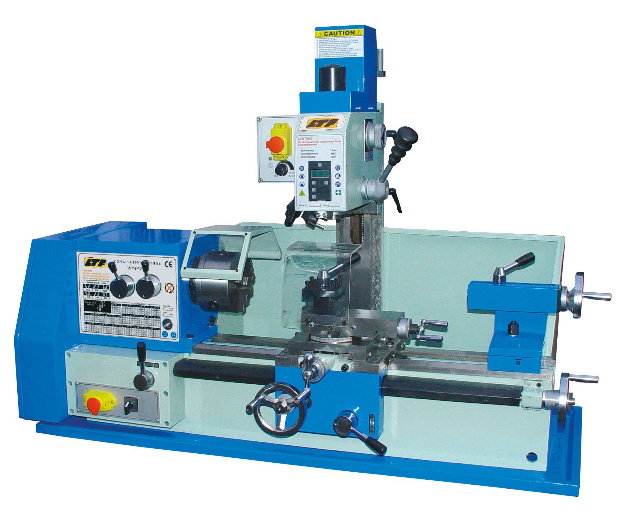 LTF MACHINE TOOLS 052700260 Combined machine: lathe with 700 mm centre distance + milling and drilling head Ø 16mm complete with base