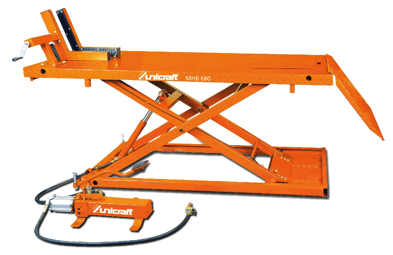 UNICRAFT 6201506 Compact motorcycle lifting platform, load capacity 680 kg