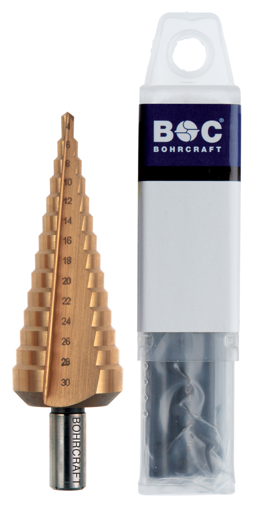 BOHRCRAFT 17610300003 HSS-TiN Step Drill Bit Gr.3, holes 20-30 mm, pack of 1 pc