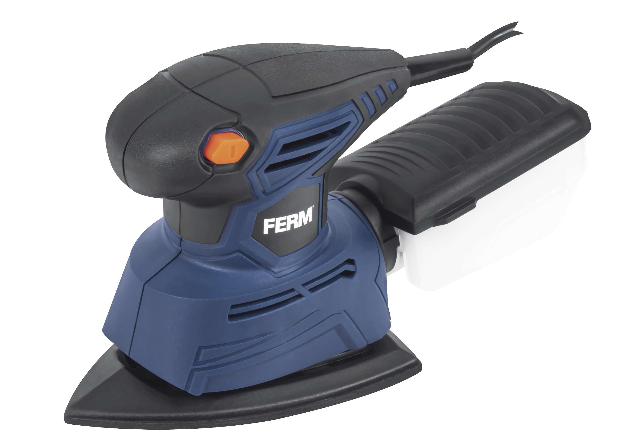 FERM PSM1035 Orbital Sander 130W, no-load speed 14,000 rpm, oscillations per minute 28,000, weight 1.20 kg