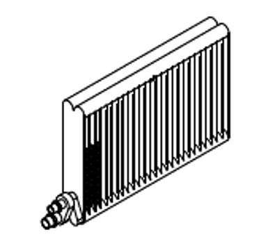 Evaporator Vio 50.6 - Exchange surface (W x H x D): 272.64 x 171 x 40