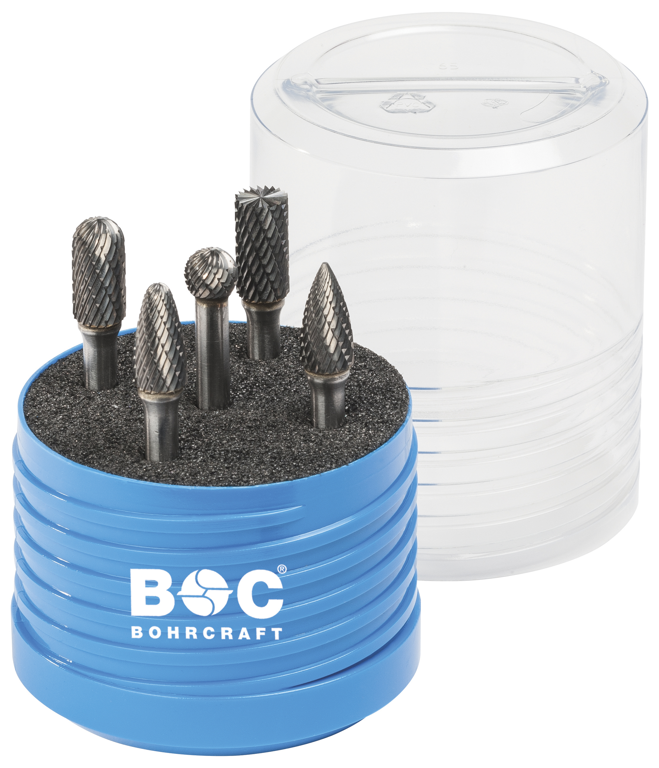 BOHRCRAFT 59031330005 Rotary milling cutter sleeve MD aluminium teeth, 6mm shank, R 5-ALU 1xB/F 6 mm+12 mm, ø Z-ALU, 5 pcs