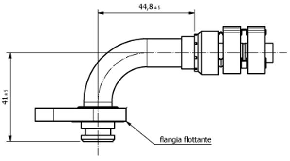Fitting SPECIAL FRIGOFLEX CLAMP 90° FLANGE G8