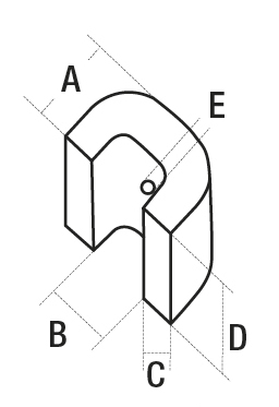 MAGNETIC APPS 277.18 Alnico V horseshoe magnet 19x14x8 mm