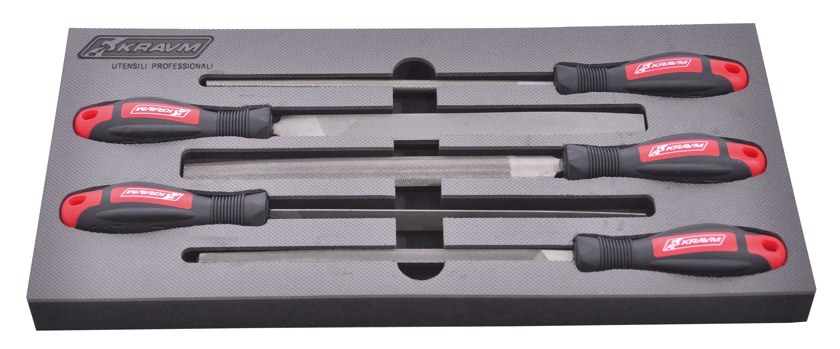 KRAVM E05149 Set of 5 HSSE steel files - Heat-shrinkable