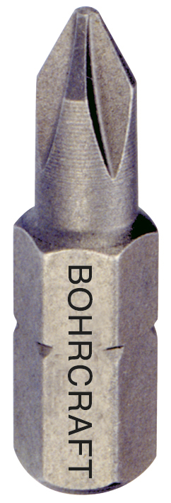 BOHRCRAFT 61201500375 Phillips screw inserts 1/4 PH3 L=75 mm, pack of 25 pcs
