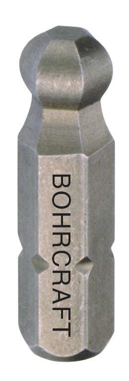 BOHRCRAFT 61801500625 Spherical head inserts for 1/4 hex screws 6 mm L=25 mm, pack of 100 pcs