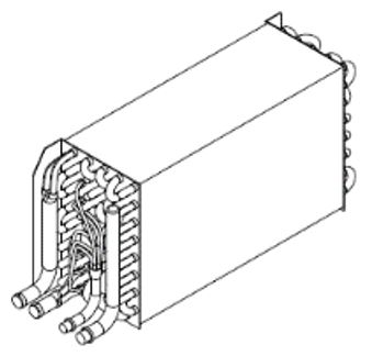 Evaporator / Heater - Sup. Exchange (W x H x D): 337 x 200 x 125