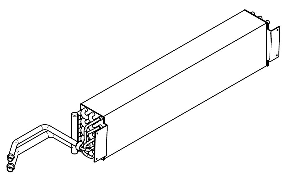 Evaporator - Sup. Exchange (W x H x D): 550 x 125 x 75
