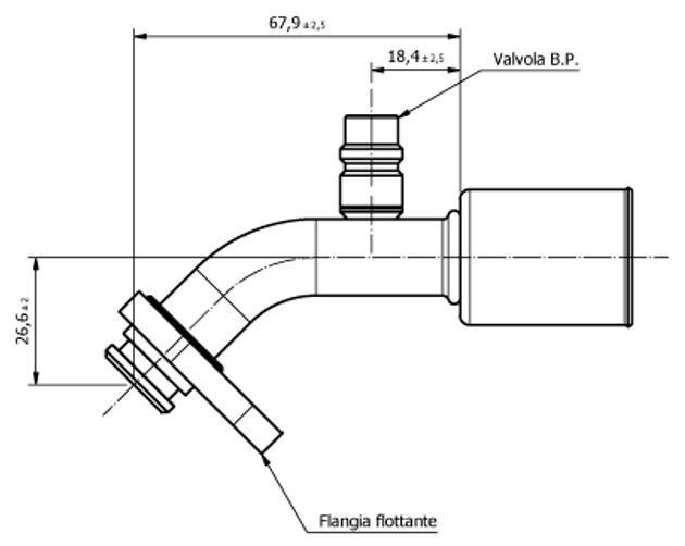 Raccordo SPEC. FLAN. FLOTTANTE E V.B.P. PER Tubo